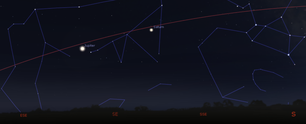 Night sky diagram - September 1, 2021